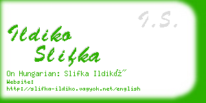 ildiko slifka business card